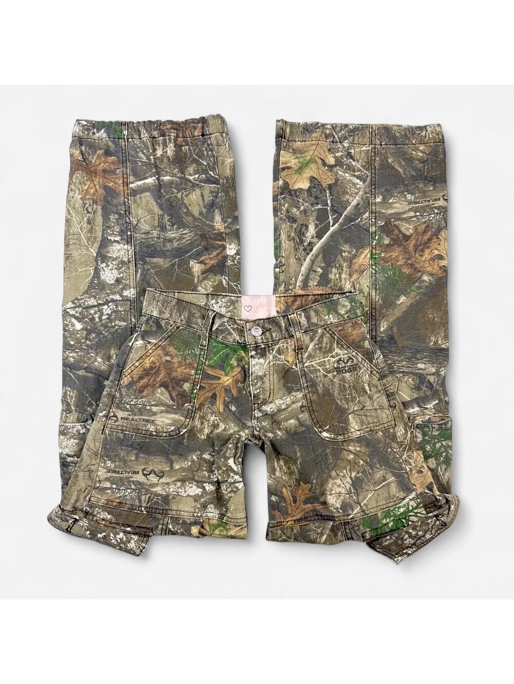 Revice x Realtree Camo Low Rise Cargo Pants in Green Y2K Western Gorpcore